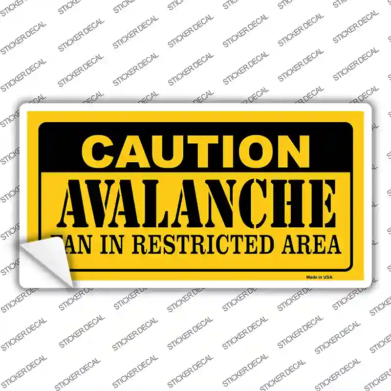 Caution Avalanche Novelty Sticker Decal