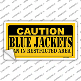 Caution Blue Jackets Novelty Sticker Decal