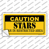 Caution Stars Novelty Sticker Decal