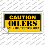 Caution Oilers Novelty Sticker Decal