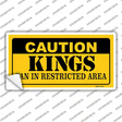 Caution Kings Novelty Sticker Decal