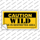 Caution Wild Novelty Sticker Decal