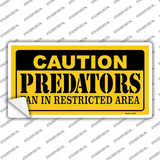 Caution Predators Novelty Sticker Decal