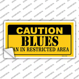 Caution Blues Novelty Sticker Decal