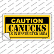 Caution Canucks Novelty Sticker Decal