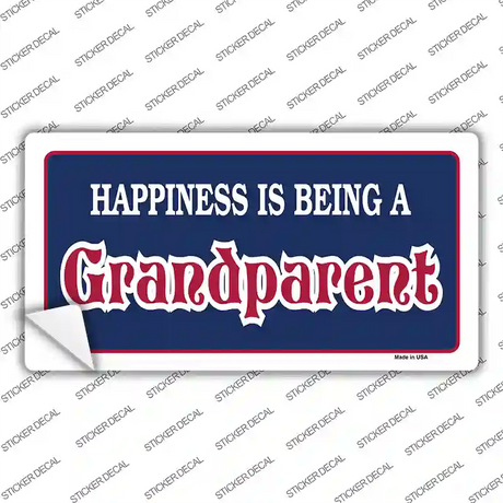 Happiness Being Grandparent Novelty Sticker Decal