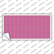 Pink White Chevron Novelty Sticker Decal