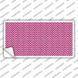 Pink White Chevron Novelty Sticker Decal