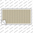 Gold White Chevron Novelty Sticker Decal