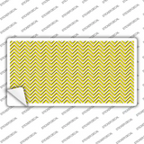 Yellow White Chevron Novelty Sticker Decal
