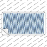 Light Blue White Chevron Novelty Sticker Decal