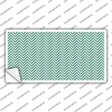 Mint White Chevron Novelty Sticker Decal