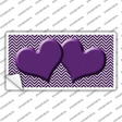 Purple White Chevron Purple Center Hearts Novelty Sticker Decal