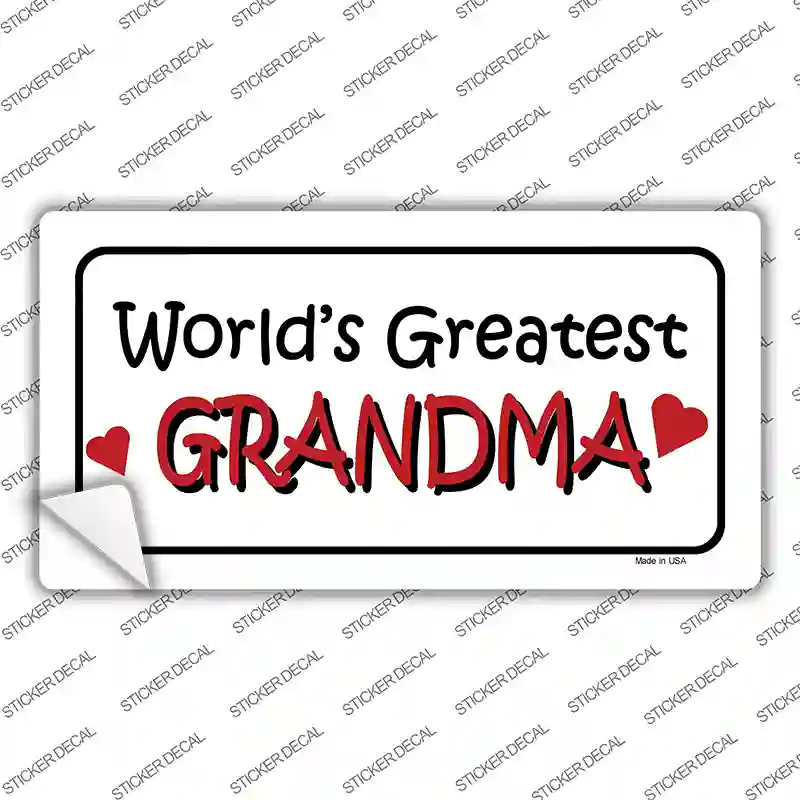 Worlds Greatest Grandma Novelty Sticker Decal