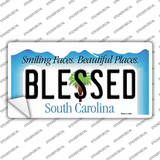 Blessed South Carolina Background Novelty Sticker Decal