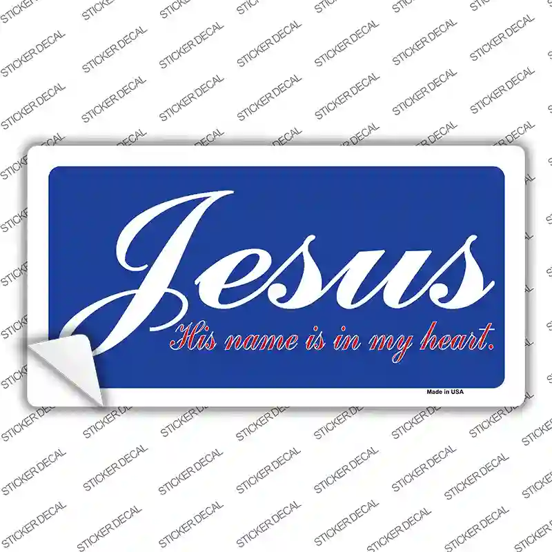 Jesus Blue Novelty Sticker Decal