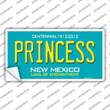 Princess New Mexico Teal Novelty Sticker Decal