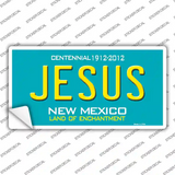 Jesus New Mexico Teal Novelty Sticker Decal
