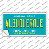 Albuquerque New Mexico Teal Novelty Sticker Decal
