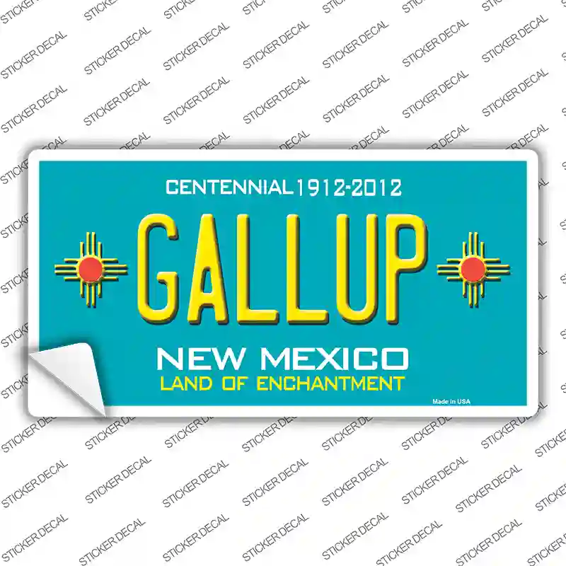 Gallup New Mexico Teal Novelty Sticker Decal