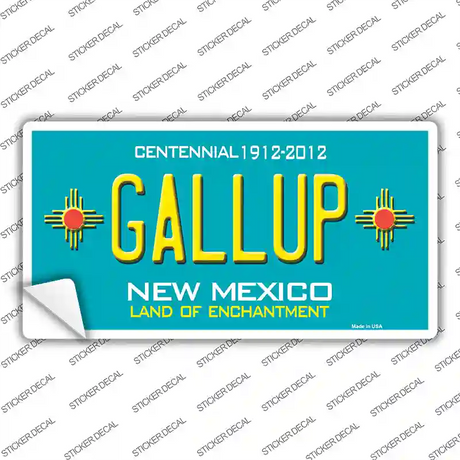 Gallup New Mexico Teal Novelty Sticker Decal