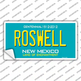 Roswell New Mexico Teal Novelty Sticker Decal