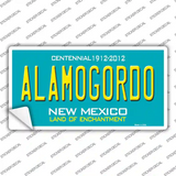 Alamogordo New Mexico Teal Novelty Sticker Decal