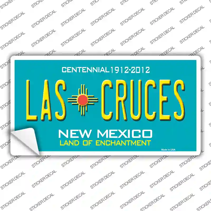 Las Cruces New Mexico Teal Novelty Sticker Decal