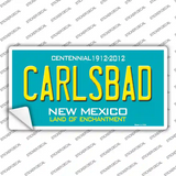 Carlsbad New Mexico Teal Novelty Sticker Decal