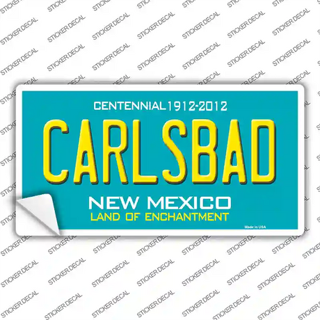 Carlsbad New Mexico Teal Novelty Sticker Decal