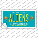 Aliens New Mexico Teal Novelty Sticker Decal