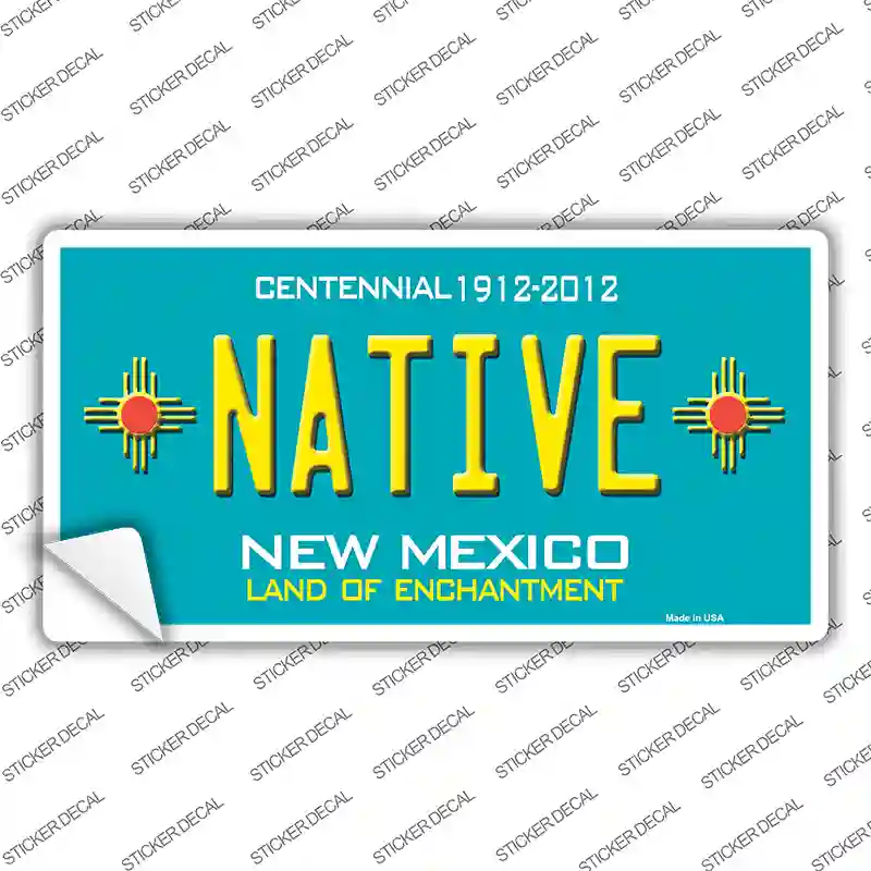 Native New Mexico Teal Novelty Sticker Decal