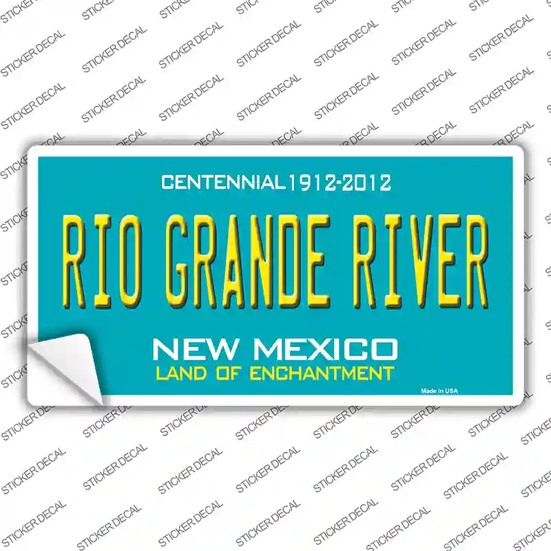 Rio Grande River New Mexico Teal Novelty Sticker Decal