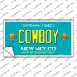Cowboy New Mexico Teal Novelty Sticker Decal