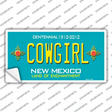 Cowgirl New Mexico Teal Novelty Sticker Decal