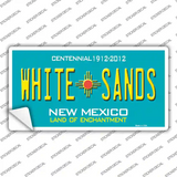White Sands New Mexico Teal Novelty Sticker Decal