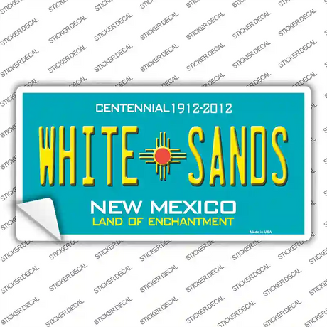 White Sands New Mexico Teal Novelty Sticker Decal