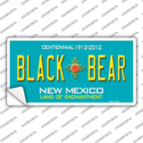 Black Bear New Mexico Teal Novelty Sticker Decal