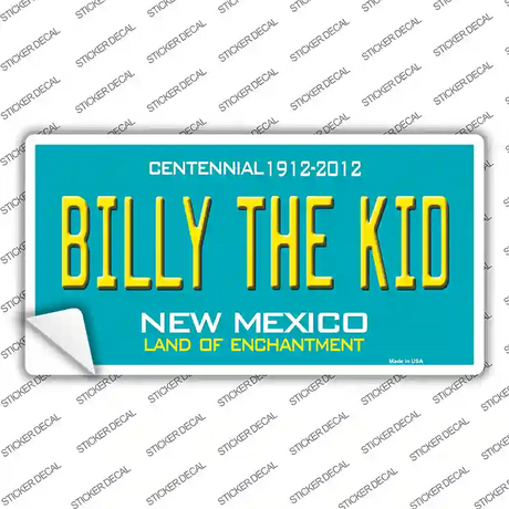 Billy The Kid New Mexico Teal Novelty Sticker Decal