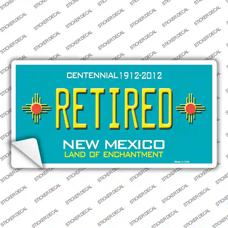 Retired New Mexico Teal Novelty Sticker Decal