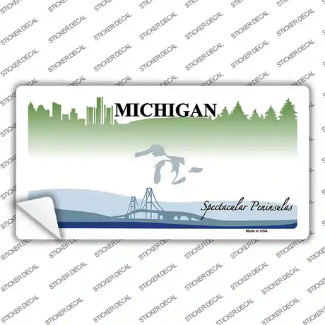 Michigan State Blank Novelty Sticker Decal