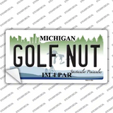 Golf Nut Michigan State Novelty Sticker Decal