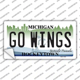 Go Wings Michigan State Novelty Sticker Decal