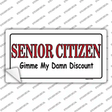 Senior Citizen Discount Novelty Sticker Decal