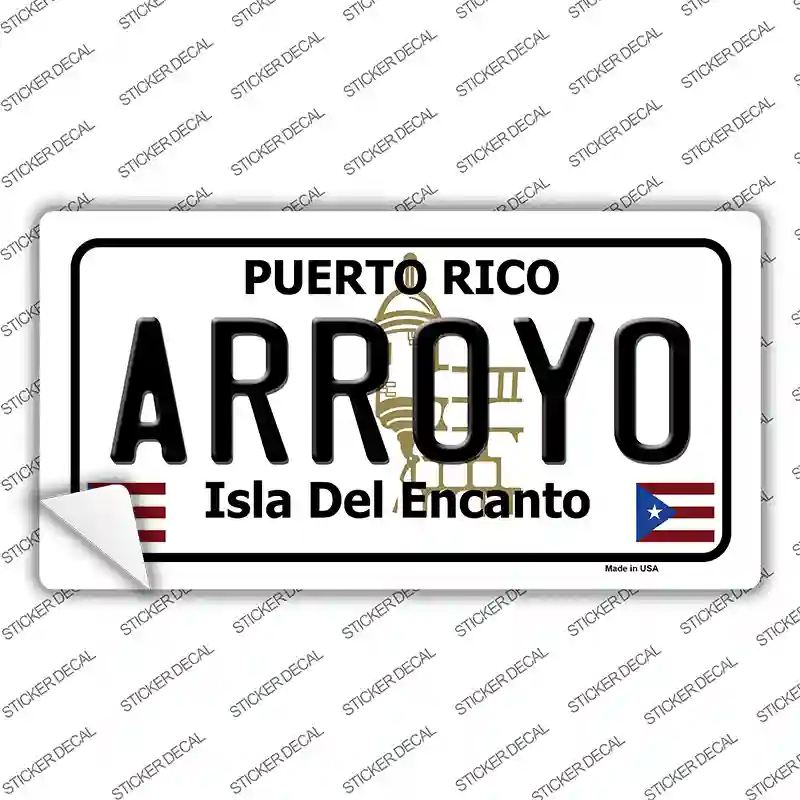 Arroyo Puerto Rico Novelty Sticker Decal
