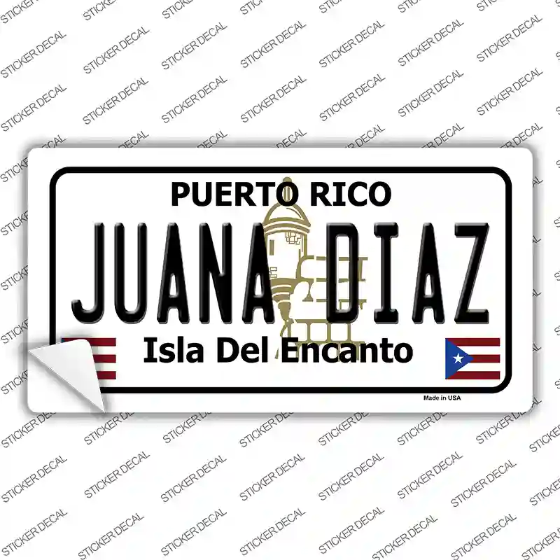 Juana Diaz Puerto Rico Novelty Sticker Decal