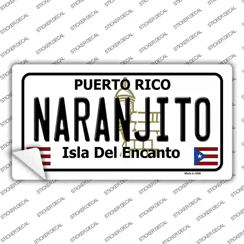 Naranjito Puerto Rico Novelty Sticker Decal
