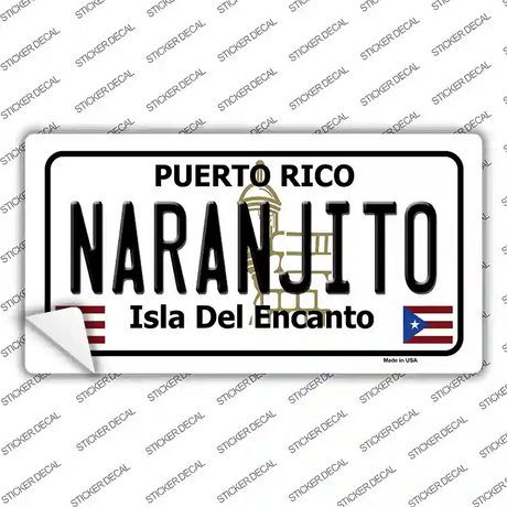 Naranjito Puerto Rico Novelty Sticker Decal