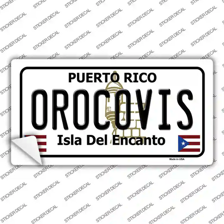 Orocovis Puerto Rico Novelty Sticker Decal