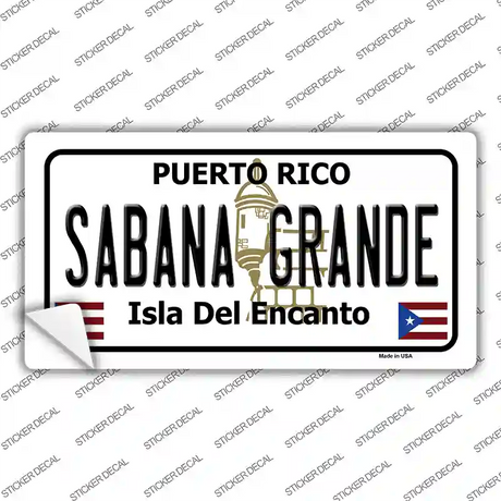 Sabana Grande Puerto Rico Novelty Sticker Decal
